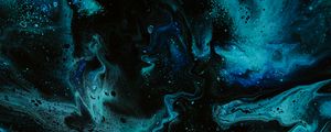 Превью обои краска, жидкость, разводы, синий, fluid art