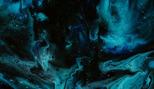 Превью обои краска, жидкость, разводы, синий, fluid art