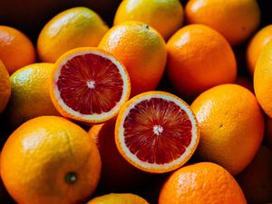 Превью обои красные апельсины, апельсины, цитрус, фрукты
