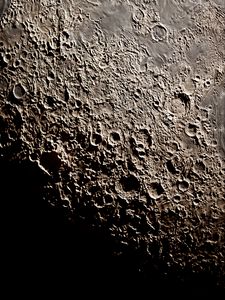 Превью обои кратеры, рельеф, луна, темный
