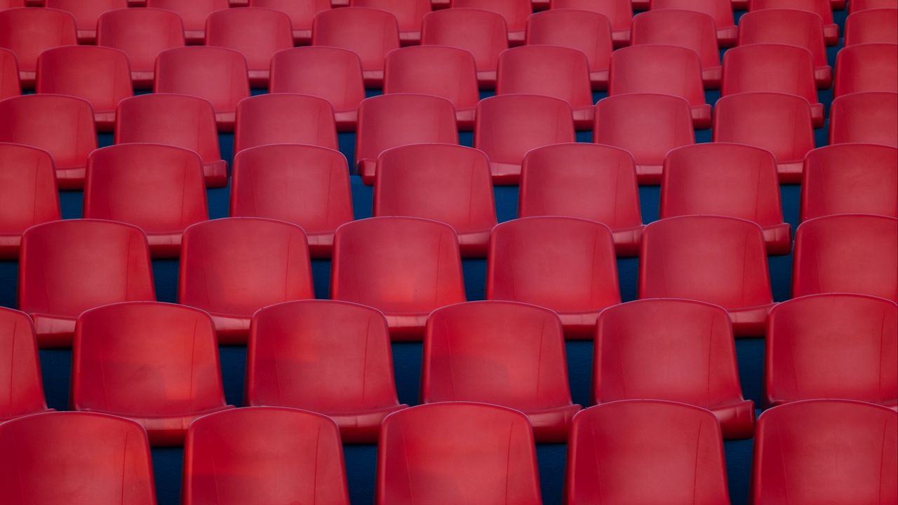 Обои кресла, красный, ряды, кинотеатр