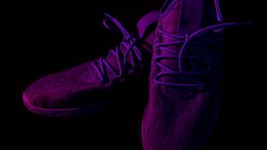 Превью обои кроссовки, обувь, фиолетовый, темный