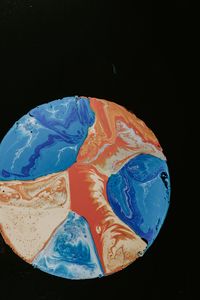 Превью обои круг, краска, разноцветный, смешивание, разводы