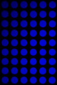 Превью обои круги, черный фон, абстракция, синий