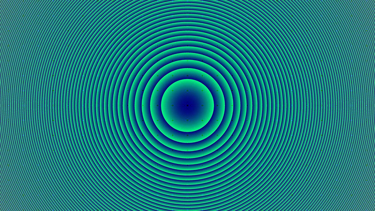 Обои круги, фигуры, оптическая иллюзия, абстракция, синий