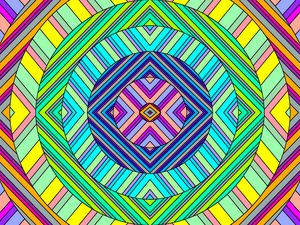 Превью обои круги, полосы, разноцветный, абстракция