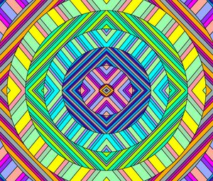 Превью обои круги, полосы, разноцветный, абстракция