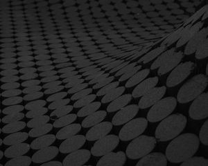 Превью обои круги, поверхность, черный, волнистый
