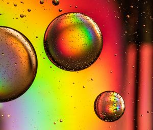 Превью обои круги, пузырь, радуга, разноцветный