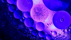 Превью обои круги, пузыри, фиолетовый, макро, форма, темный