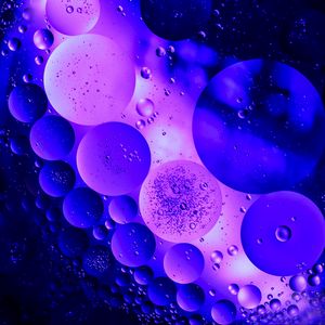 Превью обои круги, пузыри, фиолетовый, макро, форма, темный