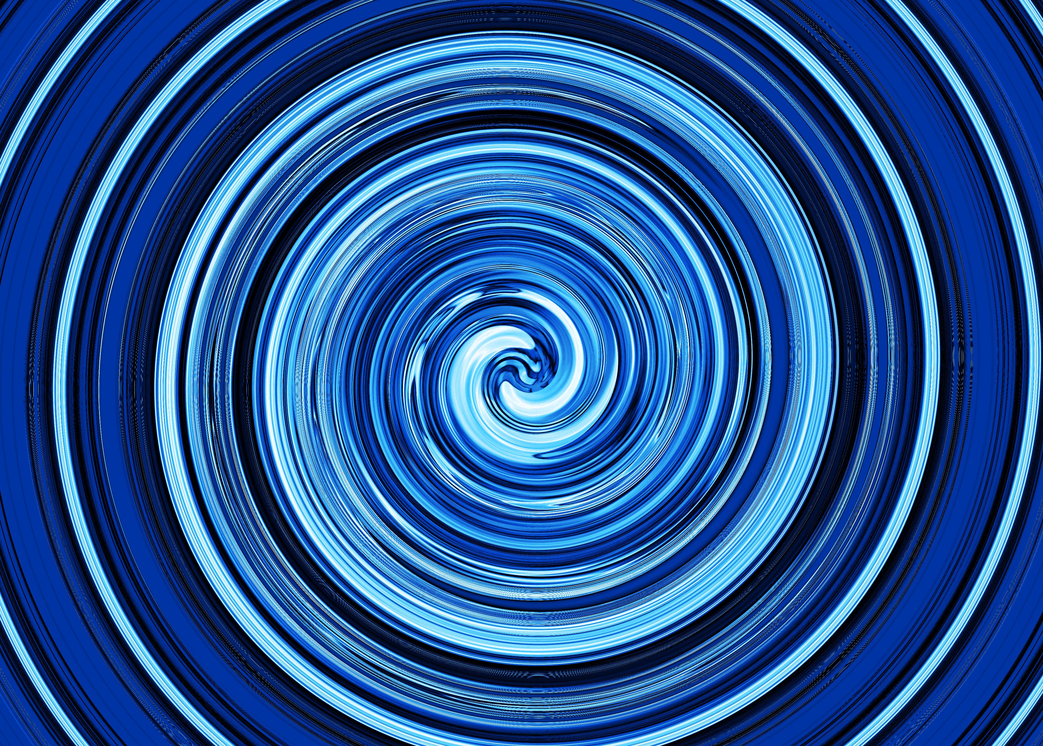 Картинка цветная спираль сине голубая