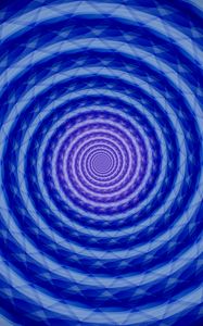 Превью обои круги, спираль, синий, абстракция
