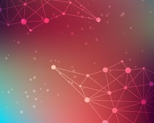 Превью обои круги, точки, соединения, градиент