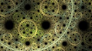 Превью обои круги, точки, свечение, абстракция