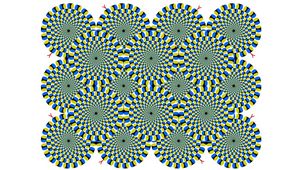 Превью обои круги, вращение, линии, фон, оптическая иллюзия