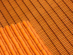 Превью обои крыша, черепица, текстура, оранжевый