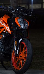 Превью обои ktm, мотоцикл, байк, оранжевый, мото