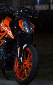 Превью обои ktm, мотоцикл, байк, оранжевый, мото