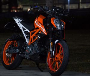 Превью обои ktm, мотоцикл, байк, оранжевый, мото