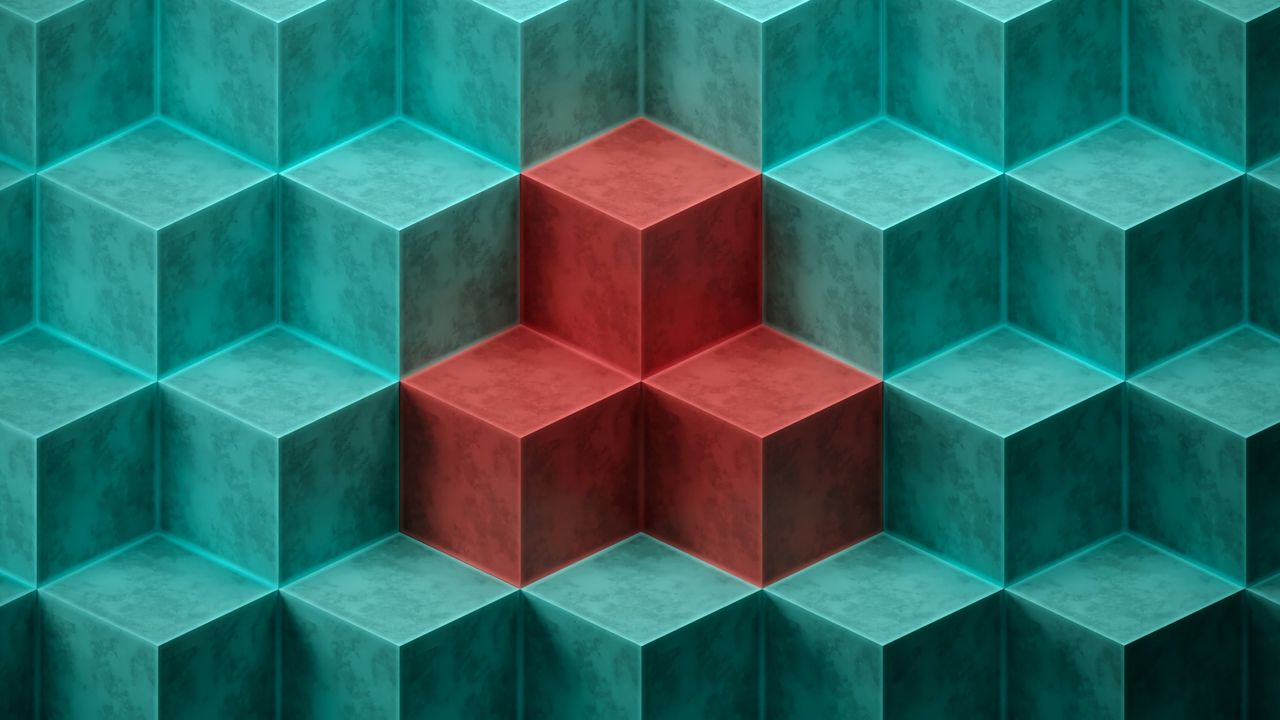 Обои куб, кубы, формы, рельеф