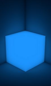 Превью обои куб, неон, форма, подсветка