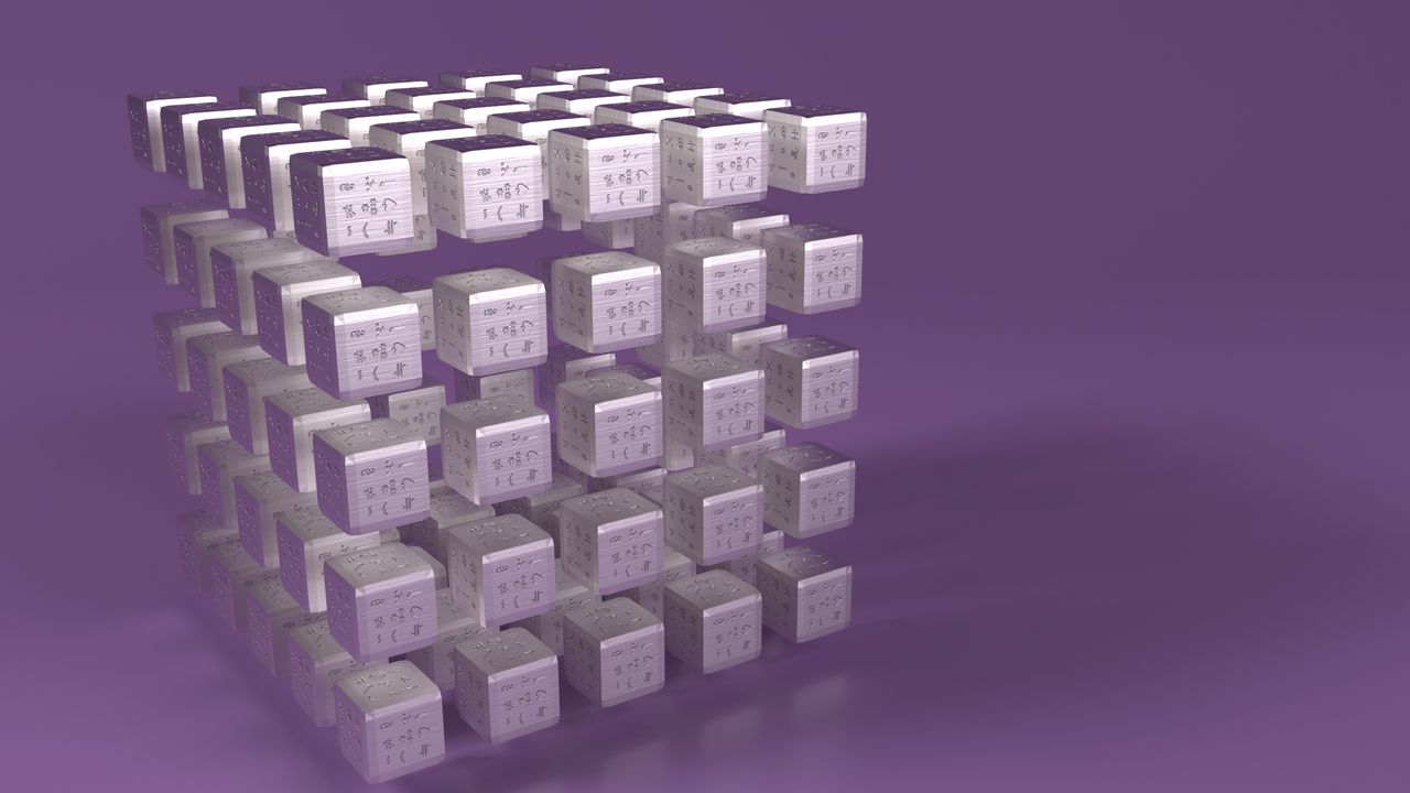 Обои куб, размеры, поверхность, металл