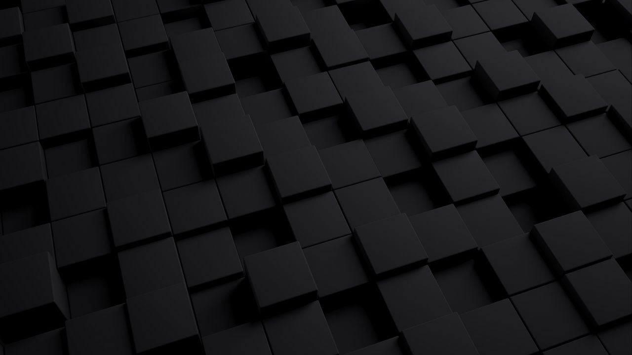 Обои куб, темный, текстура, формы
