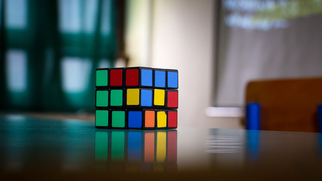 Обои кубик рубик, головоломка, разноцветный