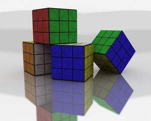 Превью обои кубик рубик, разноцветный, размеры, форма