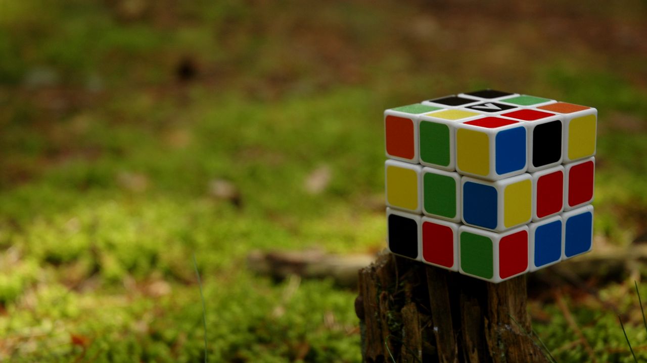 Обои кубик рубика, куб, головоломка, разноцветный