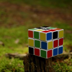 Превью обои кубик рубика, куб, головоломка, разноцветный