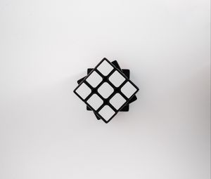 Превью обои кубик рубика, куб, вид сверху, белый