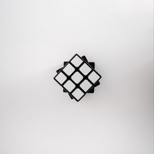 Превью обои кубик рубика, куб, вид сверху, белый
