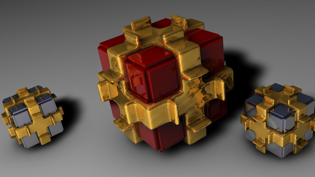 Обои кубы, форма, свет