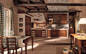 Превью обои кухня, старинный, интерьер, мебель, деревянный