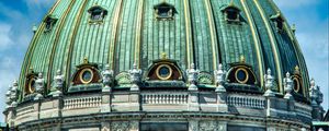 Превью обои купол, мраморная церковь, церковь, окна, дания