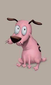 Превью обои кураж - трусливый пёс, courage - the cowardly dog, собака, минимализм