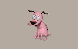 Превью обои кураж - трусливый пёс, courage - the cowardly dog, собака, минимализм