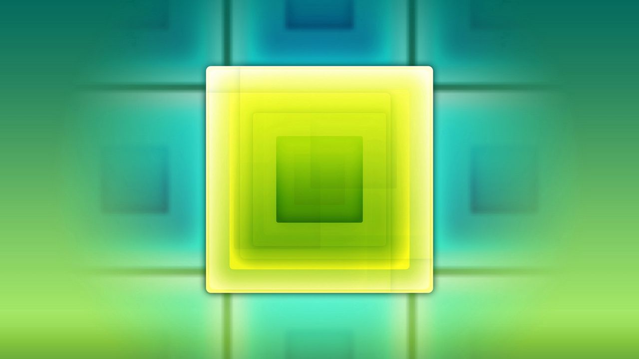 Обои квадрат, зеленый, желтый, линии