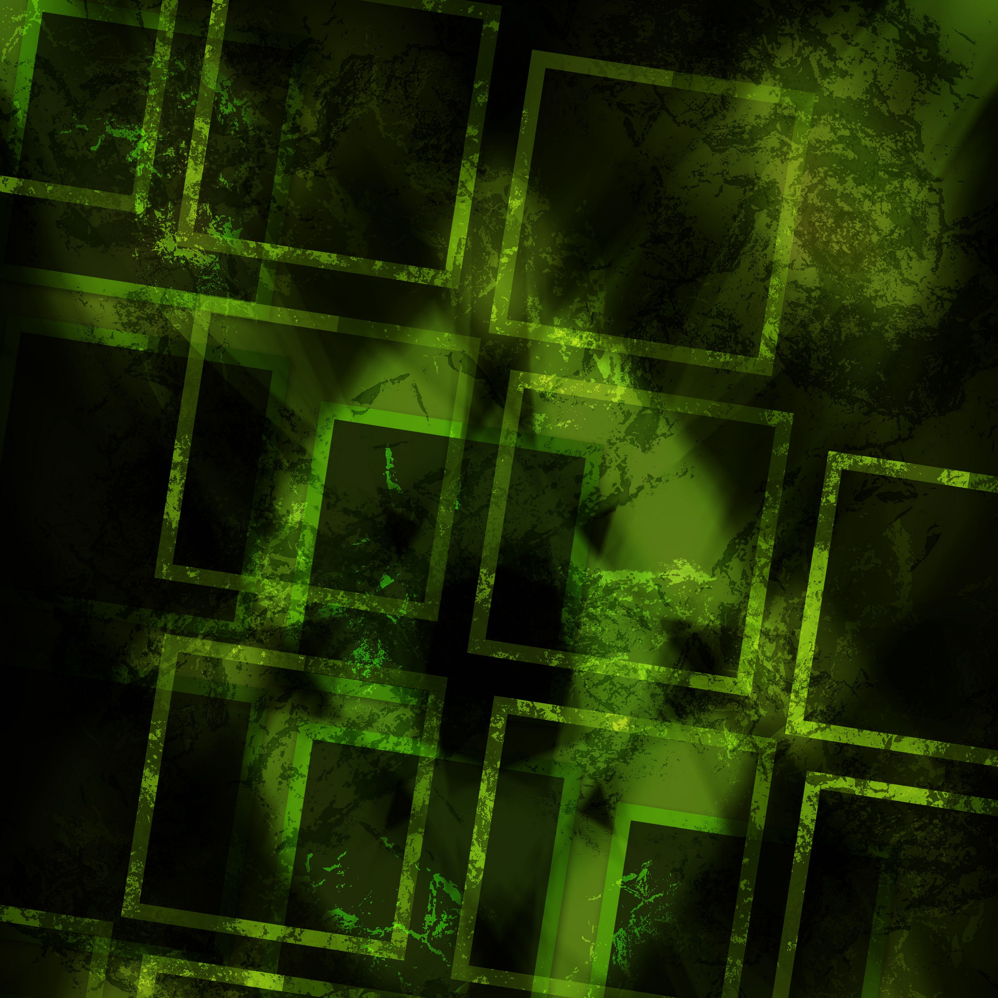 Green abstract Shape 3d