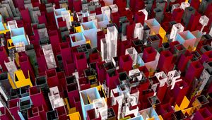 Превью обои квадраты, объём, 3d