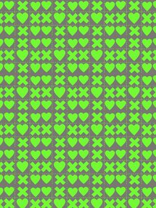 Превью обои квадраты, сердца, кресты, зеленый