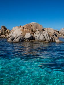 Превью обои лагуна, море, скалы, вода, берег, природа
