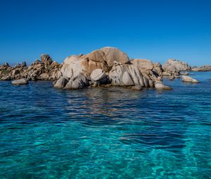 Превью обои лагуна, море, скалы, вода, берег, природа