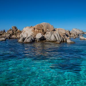 Превью обои лагуна, море, скалы, вода, берег, природа