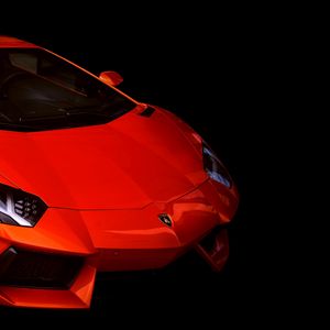 Превью обои lamborghini aventador, lamborghini, красный, спорткар, автомобиль