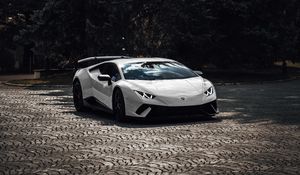 Превью обои lamborghini aventador, lamborghini, спорткар, суперкар, белый