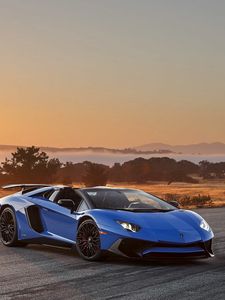 Превью обои lamborghini, aventador, lp-750, вид сбоку