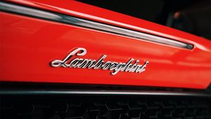 Превью обои lamborghini, автомобиль, красный